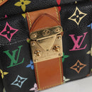 LOUIS VUITTON Monogram Multicolor Speedy 30 Hand Bag Black M92642 Auth 115221V-19