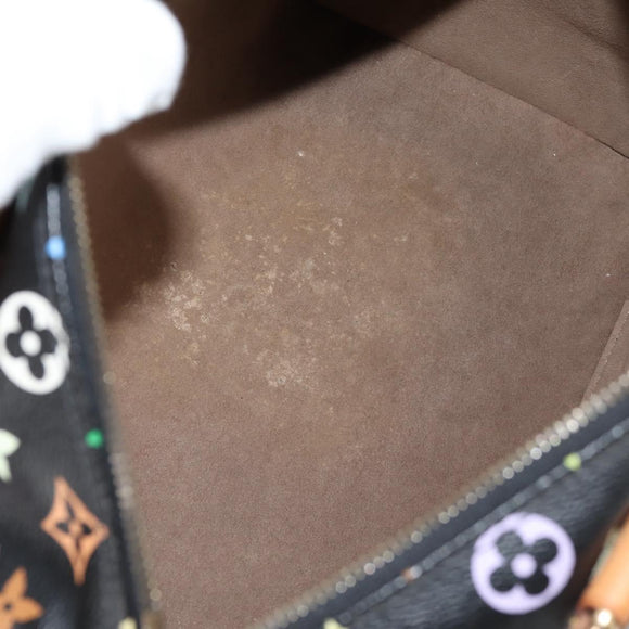 LOUIS VUITTON Monogram Multicolor Speedy 30 Hand Bag Black M92642 Auth 115221V