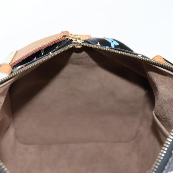 LOUIS VUITTON Monogram Multicolor Speedy 30 Hand Bag Black M92642 Auth 115221V