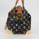 LOUIS VUITTON Monogram Multicolor Speedy 30 Hand Bag Black M92642 Auth 115221V-3