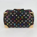 LOUIS VUITTON Monogram Multicolor Speedy 30 Hand Bag Black M92642 Auth 115221V-5