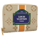 LOUIS VUITTON Monogram Monopanam Zippy Coin Purse Beige M82691 LV Auth 115227SAM-1