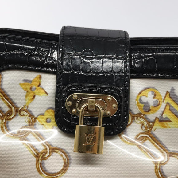 LOUIS VUITTON Monogram Charm Sackfrill Shoulder Bag Black M95151 LV Auth 115228V