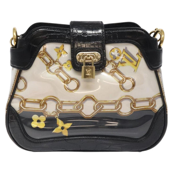 LOUIS VUITTON Monogram Charm Sackfrill Shoulder Bag Black M95151 LV Auth 115228V