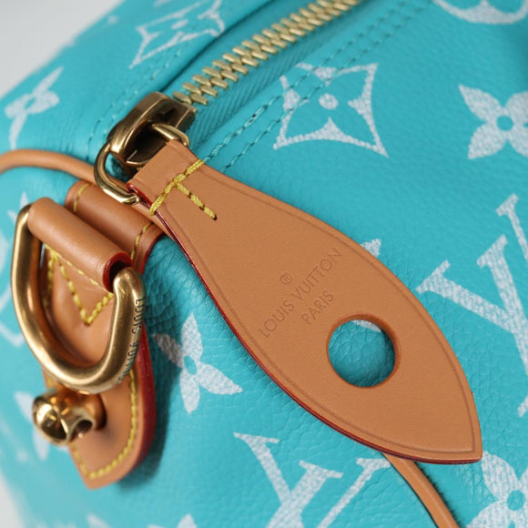 LOUIS VUITTON Speedy P9 Bandouliere 40 Bag Turquoise Blue M11563 Auth 115230SM