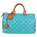 LOUIS VUITTON Speedy P9 Bandouliere 40 Bag Turquoise Blue M11563 Auth 115230SM-2