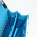 Miu Miu Chain Shoulder Bag Canvas Leather Blue Gold 5BD083 Auth 115233SM-20