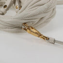 Miu Miu Matelasse Mini Shoulder Bag Leather White Gold Auth 115234SM-19