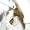 Miu Miu Matelasse Mini Shoulder Bag Leather White Gold Auth 115234SM-21