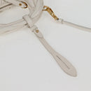 Miu Miu Matelasse Mini Shoulder Bag Leather White Gold Auth 115234SM-8