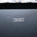 GOYARD Herringbone Chain Shoulder Bag PVC Leather Black Silver Auth 115239SM-11