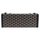 GOYARD Herringbone Chain Shoulder Bag PVC Leather Black Silver Auth 115239SM-2