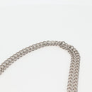 GOYARD Herringbone Chain Shoulder Bag PVC Leather Black Silver Auth 115239SM-14