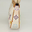 LOUIS VUITTON Multicolor Pochette Accessoires Pouch White M92649 Auth 115250-3