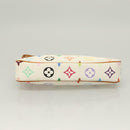 LOUIS VUITTON Multicolor Pochette Accessoires Pouch White M92649 Auth 115250-5