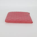 CHANEL Matelasse Clutch Bag Lamb Skin Pink Silver CC Auth 115255V-4