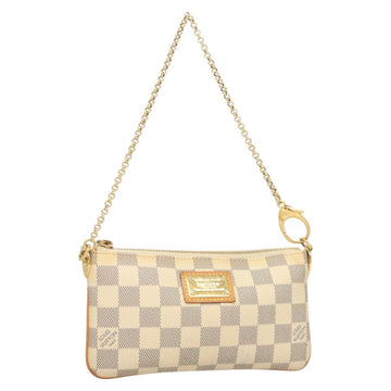 LOUIS VUITTON Damier Azur Pochette Mira MM Accessory Pouch N60027 LV Auth 115265