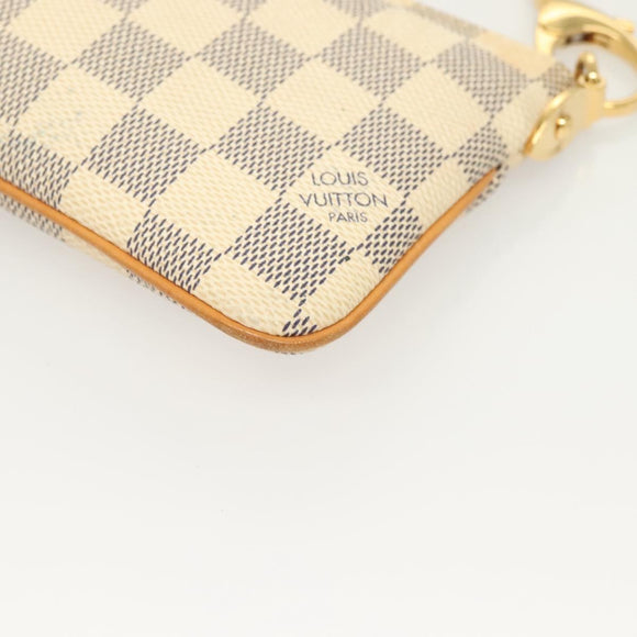 LOUIS VUITTON Damier Azur Pochette Mira MM Accessory Pouch N60027 LV Auth 115265