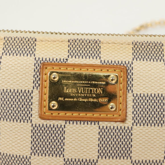 LOUIS VUITTON Damier Azur Pochette Mira MM Accessory Pouch N60027 LV Auth 115265