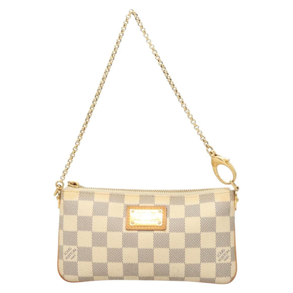 LOUIS VUITTON Damier Azur Pochette Mira MM Accessory Pouch N60027 LV Auth 115265
