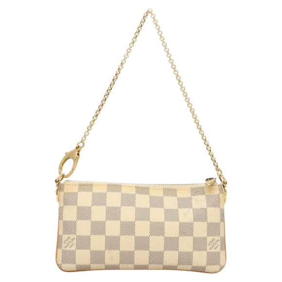 LOUIS VUITTON Damier Azur Pochette Mira MM Accessory Pouch N60027 LV Auth 115265
