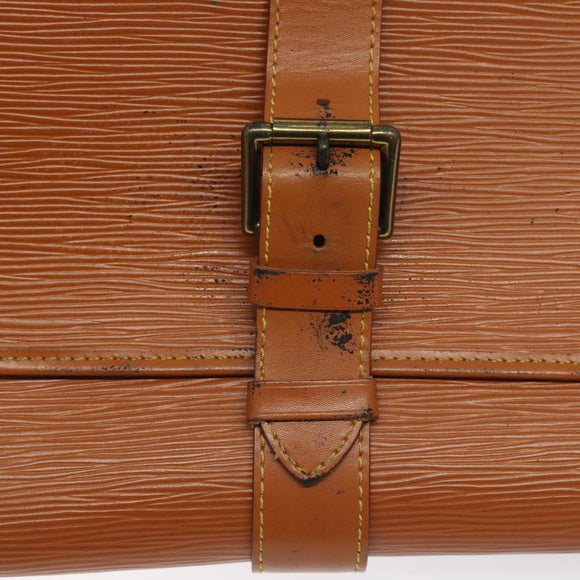 LOUIS VUITTON Epi Trousse Priant Clutch Bag Zipangu Gold LV Auth 115266