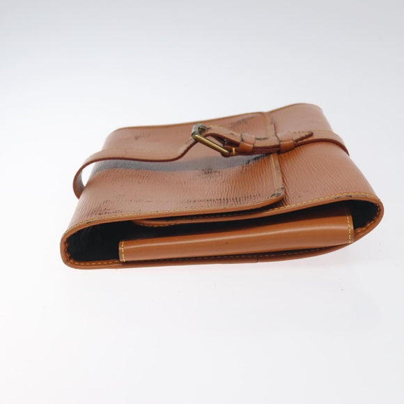 LOUIS VUITTON Epi Trousse Priant Clutch Bag Zipangu Gold LV Auth 115266