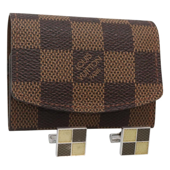LOUIS VUITTON Damier Ebene Cuffs Cuff Case LV Auth 115280