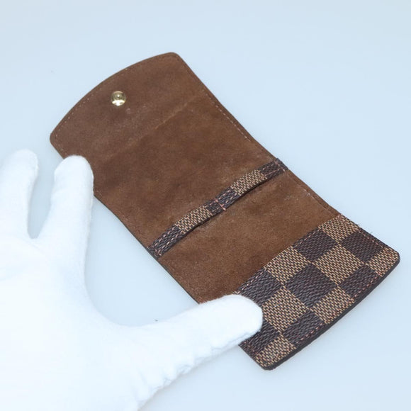 LOUIS VUITTON Damier Ebene Cuffs Cuff Case LV Auth 115280