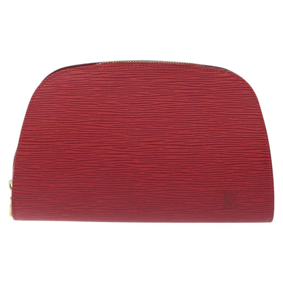 LOUIS VUITTON Epi Dauphine GM Pouch Red M48457 LV Auth 115286