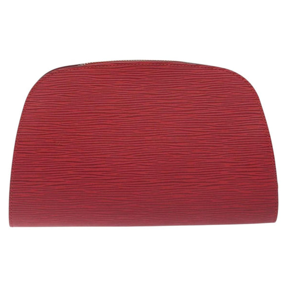 LOUIS VUITTON Epi Dauphine GM Pouch Red M48457 LV Auth 115286