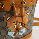 GUCCI GG Supreme Shoulder Bag PVC Beige Gold 660304 Auth 115292M-9