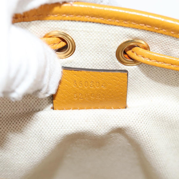 GUCCI GG Supreme Shoulder Bag PVC Beige Gold 660304 Auth 115292M