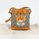 GUCCI GG Supreme Shoulder Bag PVC Beige Gold 660304 Auth 115292M-12