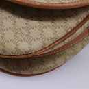 CELINE Macadam Canvas Shoulder Bag Beige Auth 115316-14