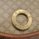 CELINE Macadam Canvas Shoulder Bag Beige Auth 115316-17