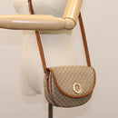 CELINE Macadam Canvas Shoulder Bag Beige Auth 115316-23