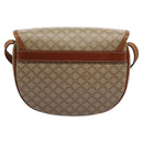 CELINE Macadam Canvas Shoulder Bag Beige Auth 115316-2