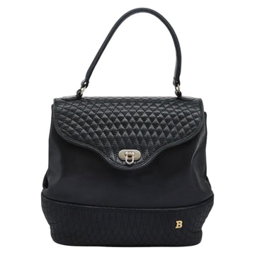 BALLY Hand Bag Leather Black Auth 115343 - 0