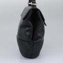 BALLY Hand Bag Leather Black Auth 115343-5