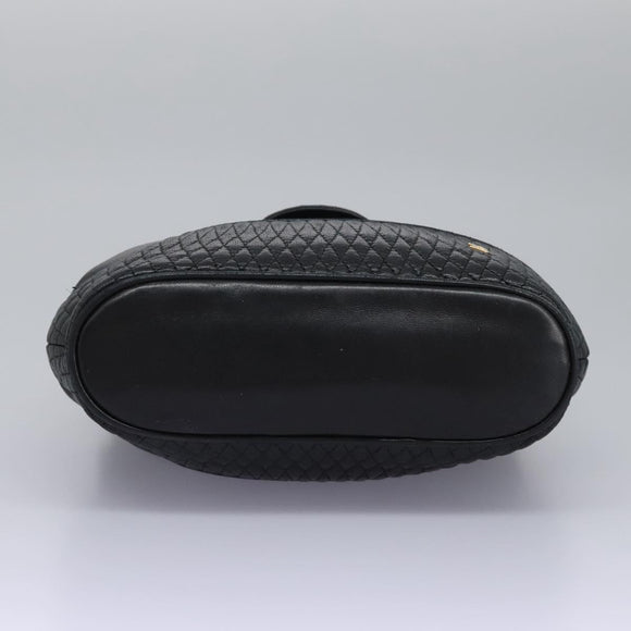 BALLY Hand Bag Leather Black Auth 115343