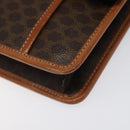 CELINE Macadam Canvas Shoulder Bag PVC Leather Brown Auth 115367-8