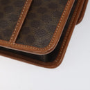 CELINE Macadam Canvas Shoulder Bag PVC Leather Brown Auth 115367-16