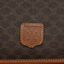 CELINE Macadam Canvas Shoulder Bag PVC Leather Brown Auth 115367-18