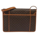 CELINE Macadam Canvas Shoulder Bag PVC Leather Brown Auth 115367-2
