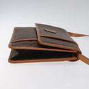 CELINE Macadam Canvas Shoulder Bag PVC Leather Brown Auth 115367-3