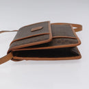 CELINE Macadam Canvas Shoulder Bag PVC Leather Brown Auth 115367-4