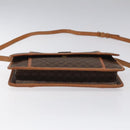 CELINE Macadam Canvas Shoulder Bag PVC Leather Brown Auth 115367-5