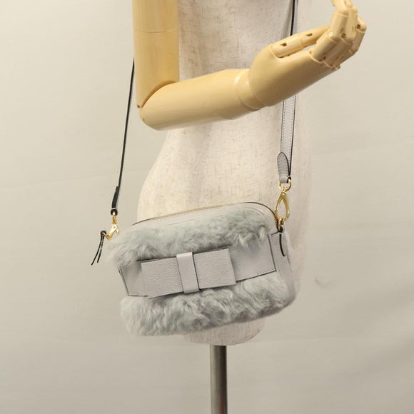 Miu Miu Shoulder Bag Gray Auth 115374SAM