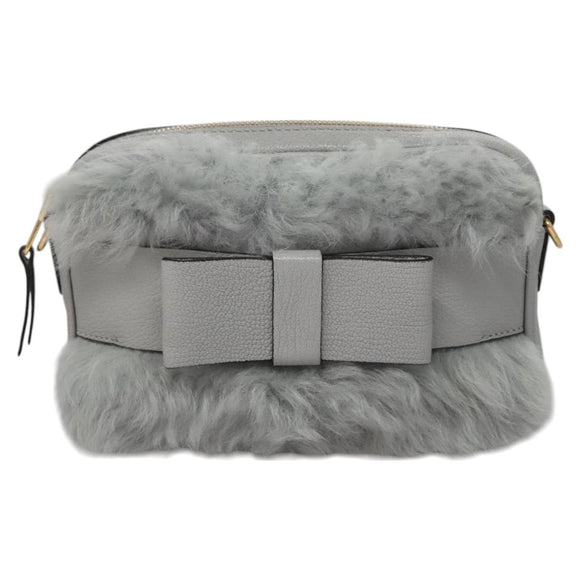 Miu Miu Shoulder Bag Gray Auth 115374AM